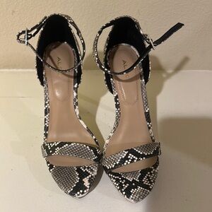 ALDO Black and White Snakeskin Women's Heels